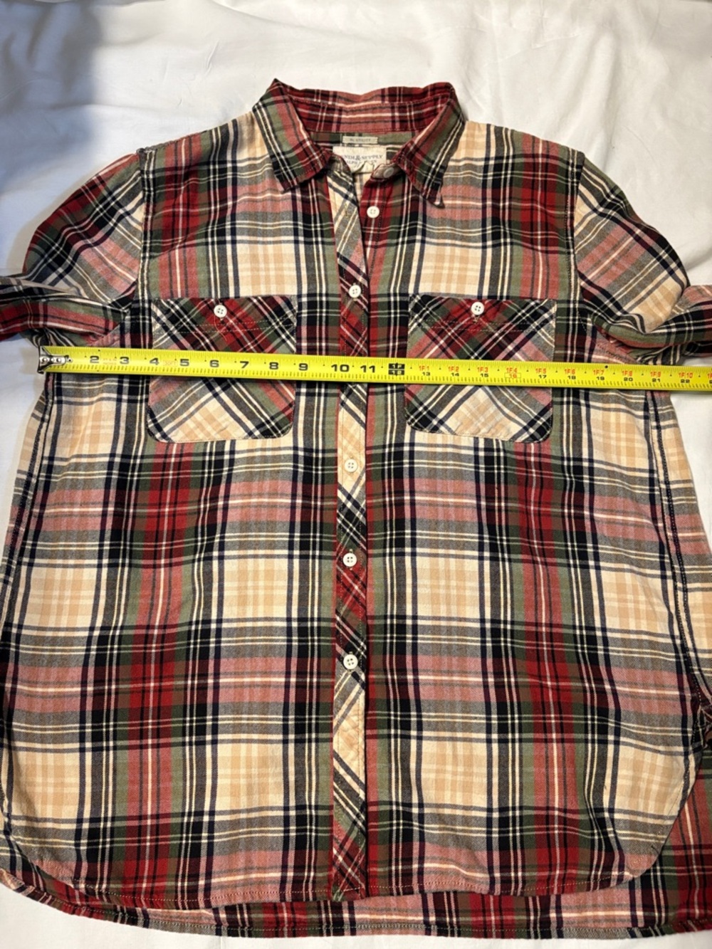 Ralph Lauren Denim & Supply Plaid Button-Up in Red, Black & Green 100%Cotton. - Picture 5 of 9